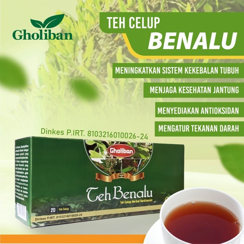 

TEH BENALU GHOLIBAN UNTUK MENGURANGI KADAR GULA DARAH DAN KOLESTEROL ISI 20 KANTONG