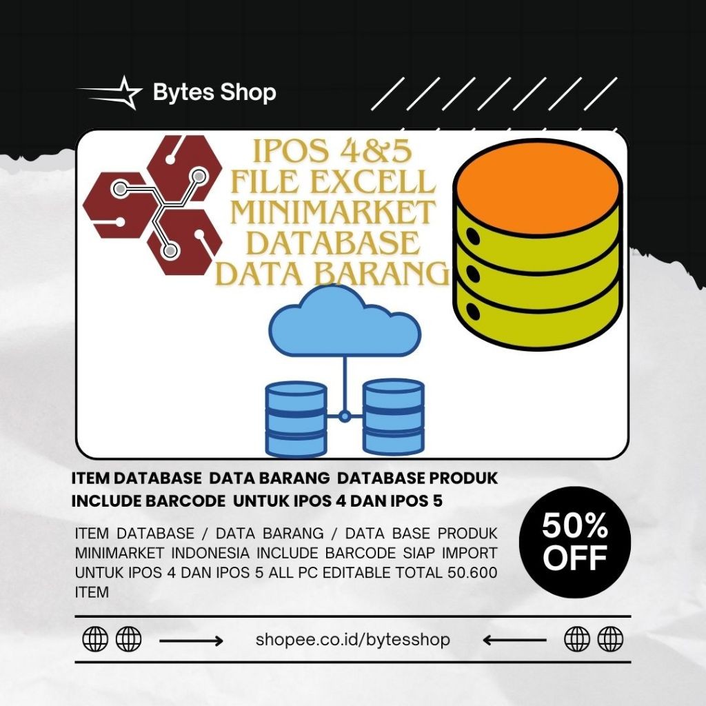 Database Item Data Barang Database Produk Include Barcode Siap Import untuk IPOS 4 dan IPOS 5 50RB+