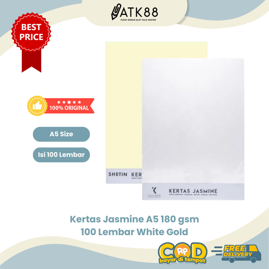 

[ATK88] Ketas Jasmine A5 1 Pak isi 100 lembar 180 gsm