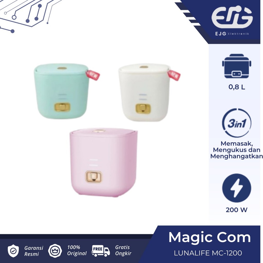 Luna Life Magicom Mini MC 1200 Smart Rice Cooker Portable 0.8L MC1200
