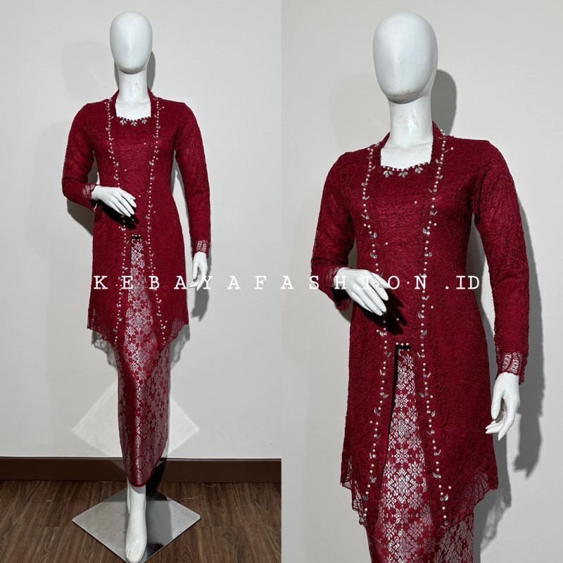 KILATMAX Kebaya Tunik Cellyn Brokat Payet / Kebaya Brukat / Kebaya Wisuda / Kebaya Remaja / Busui Fr