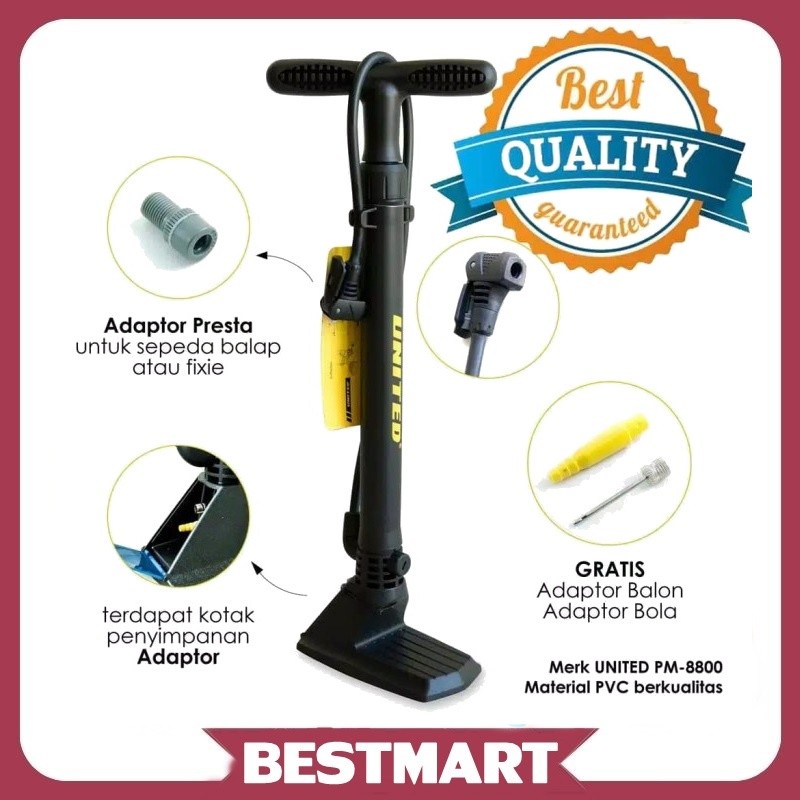 Pompa Angin Sepeda United / Pompa Angin / Pompa Ban / Pompa Motor