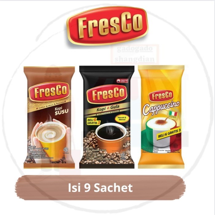 

FRESCO Kopi Susu - Kopi Gula - Cappucino Kemasan Bag - ARM