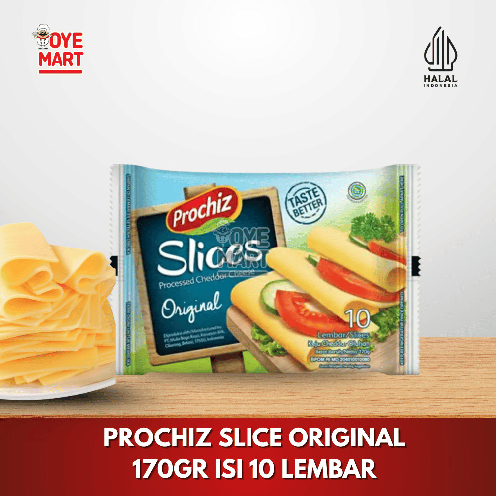 

PROCHIZ SLICE ORIGINAL 170GR ISI 10 LEMBAR / KEJU CHEDDAR OLAHAN SLICE