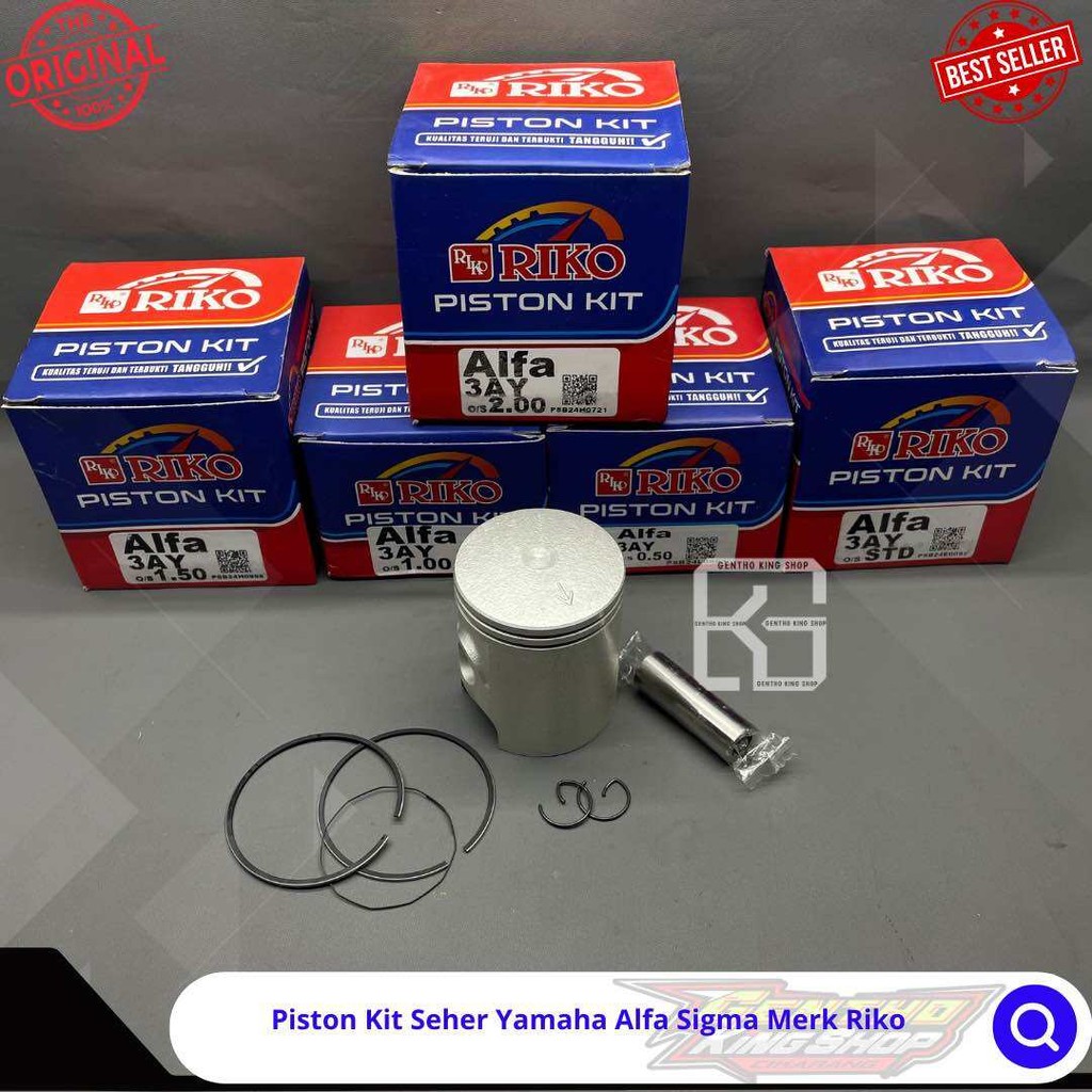 Piston Kit Seher Yamaha Alfa Sigma Merk Riko