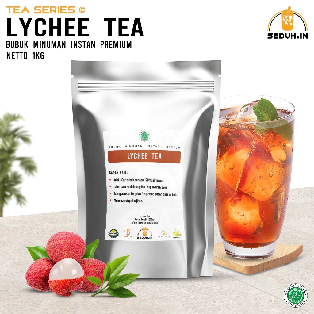 

Lychee Tea 1KG Bubuk Minuman Premium Segar