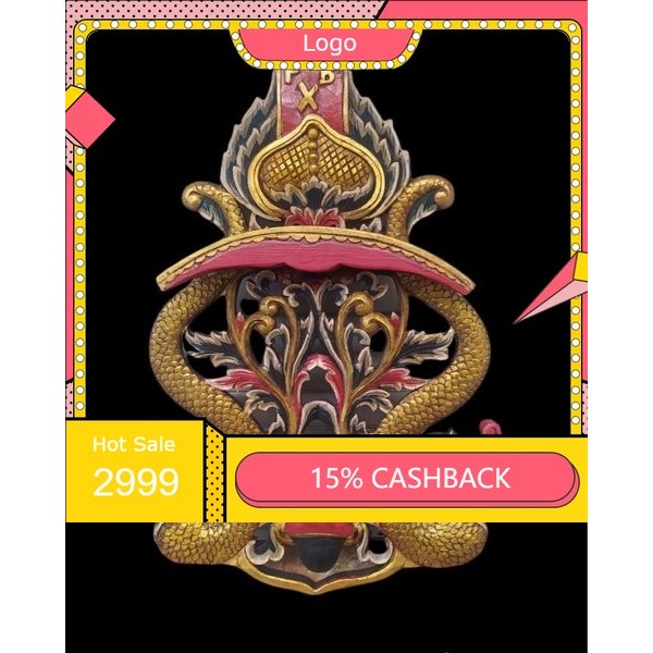 Blawong Tempat Keris Isi 3 Ukir Naga Dan Logo PB X nD17