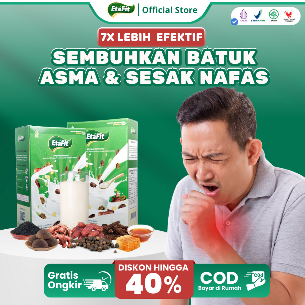 

ETAFIT - Mengobati Batuk Asma dan Sesak Nafas - Susu Kambing Etawa 100% Asli Original - Paket 2 Box