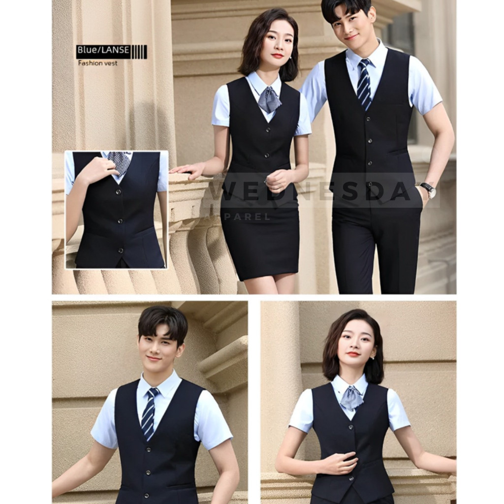 Ready Rompi Vest Pria Formal Premium / Rompi Vest Slim Fit Dalaman Jas / Rompi Pria Wanita Slimfit C