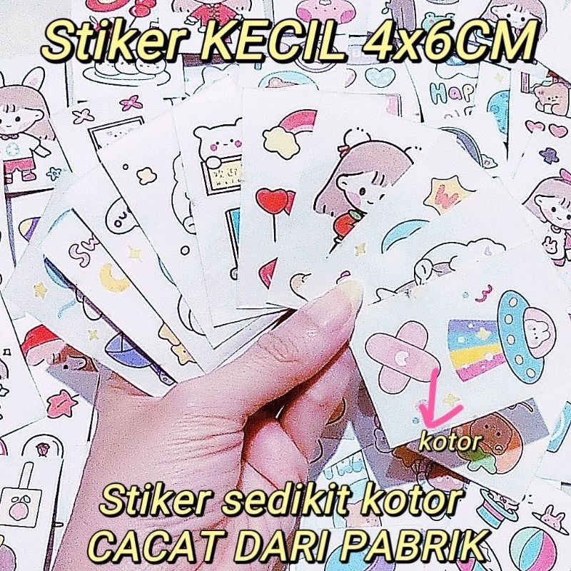 

‼️SALE‼️[10 Lembar] Stiker Kecil 4x6cm Stiker Belum dipotong