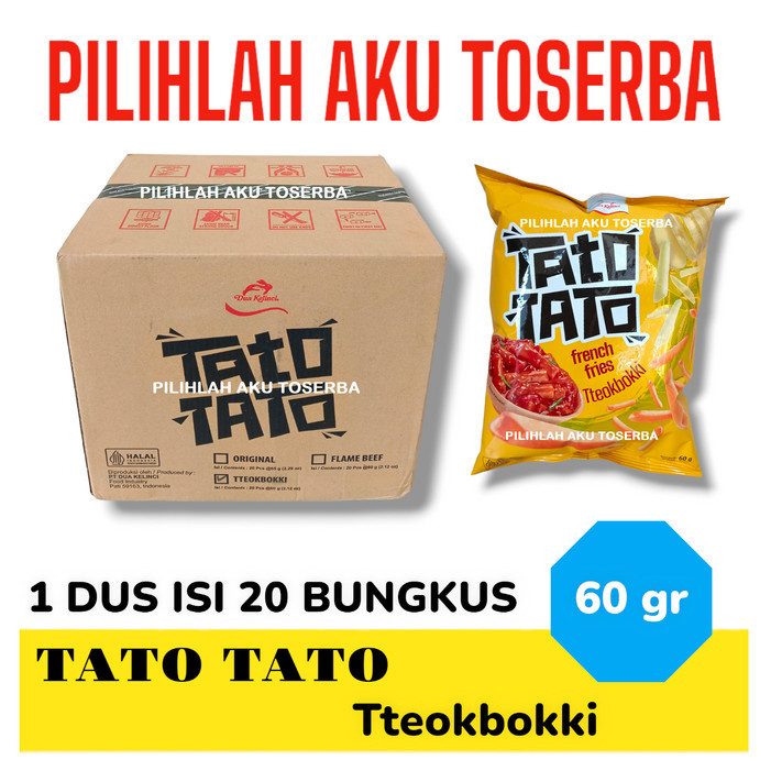 

LL TATO TATO TTEOKBOKKI Keripik Kentang Goreng 60 gr - ( HARGA 1 DUS )