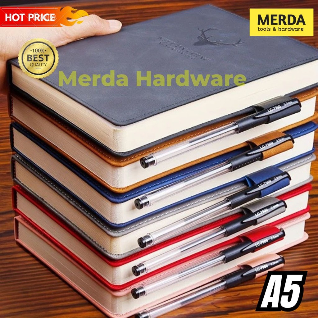 

Buku Catatan Tebal 340 Halaman Notebook Notepad Agenda Jurnal Kerja Planner Diary Hardcover 80GSM A5