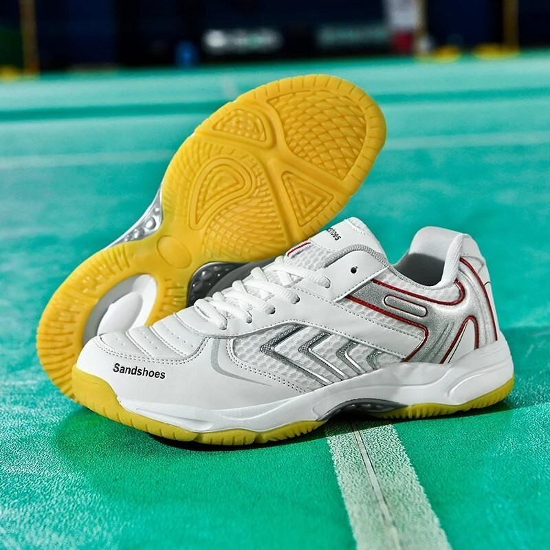 Sepatu Badminton tren Pria Wanita, sneaker latihan Gym ringan anti slip tenis meja 2023
