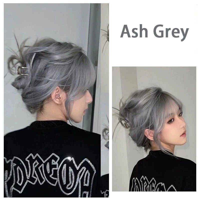 [Tidak perlu pemutih]Pewarna Rambut Bebas Amonia Cat Rambut Ash Brown Ash Blue Ash Grey Hair Color  
