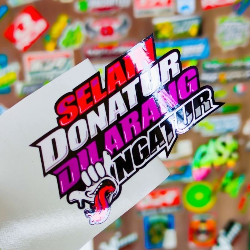 

stiker selain donatur / stiker kata kata