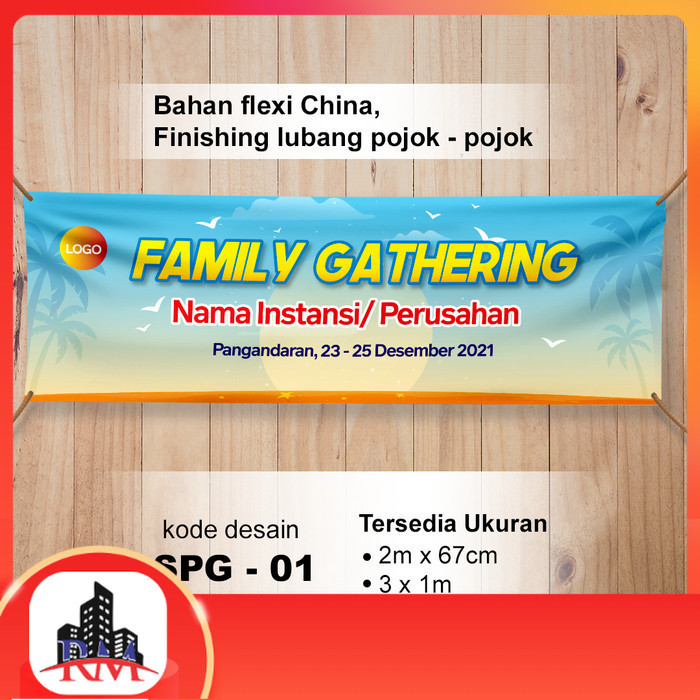 Spanduk Banner Family Gathering / Cetak Spanduk Flexi China - SPG-01, 2x0,67m
