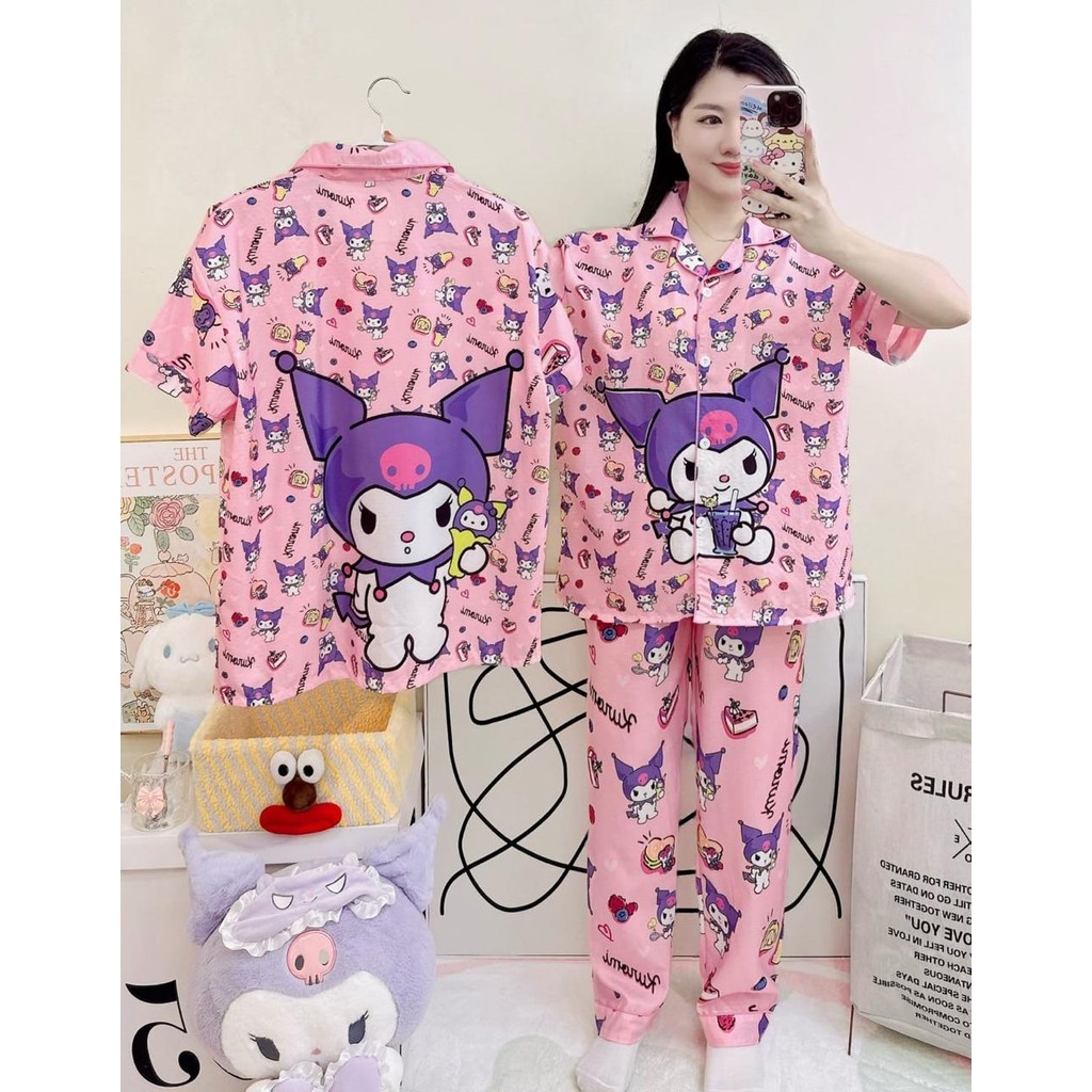 city grosir-1set piyama Bfactori lengan pendek celana panjang import bkk