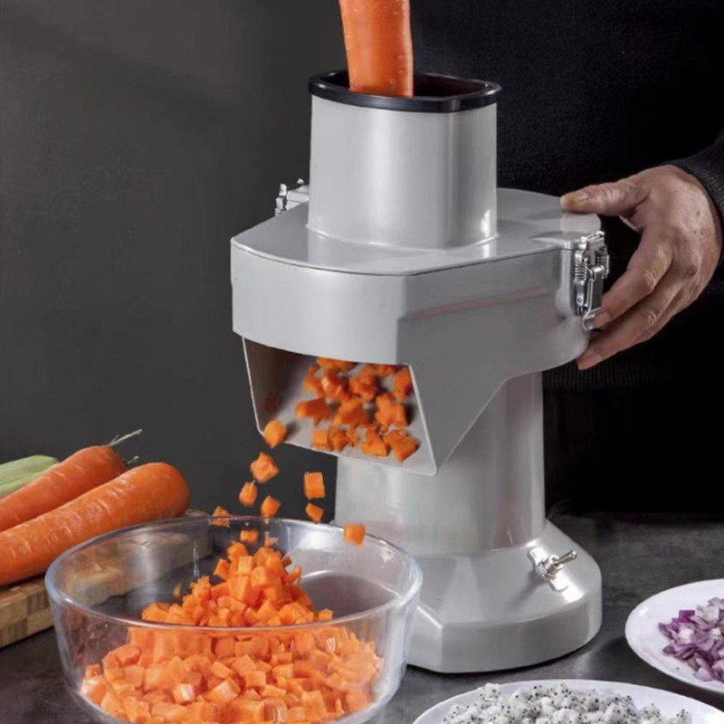 

220V Electric Vegetable Cutter Slicer Shredder Multifunctional Lemon Potato Commercial Dicing Machine Food Processor