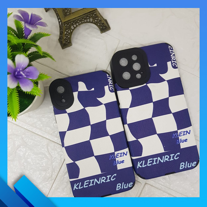 SOFT CASE BLUE PLAID PATTERN KLEIN UNTUK IPHONE 7 PLUS - 13 PRO MAX