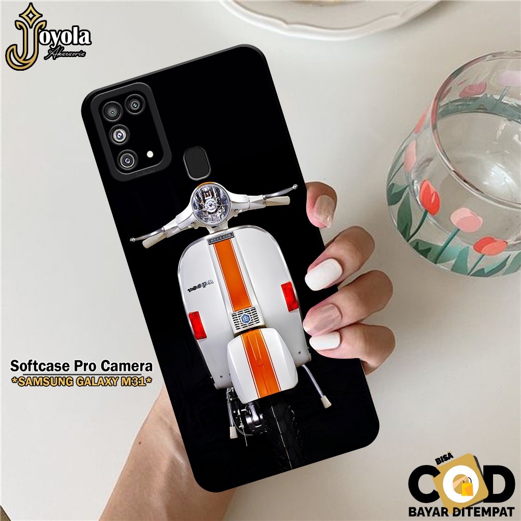 JOYOLA Case Samsung Galaxy M31 - Fahion Case Vespa - Softcase Samsung Galaxy M31 - Pro Camera - Casi