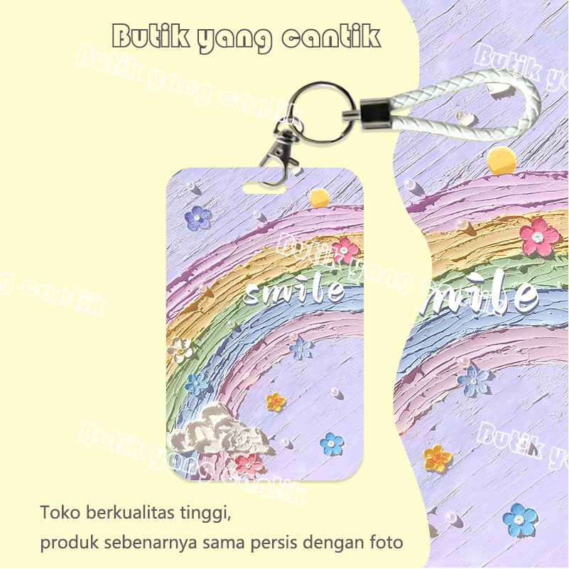 

ID CARD HOLDER, Tempat Kartu Pelangi Lukisan Cat Minyak Modis, Cocok untuk Kantor/Sekolah, Kartu Pelajar/Kartu Transportasi, Kartu Akses, KTP, Flazz, Kartu Kredit Elektronik dan Uang Elektronik.