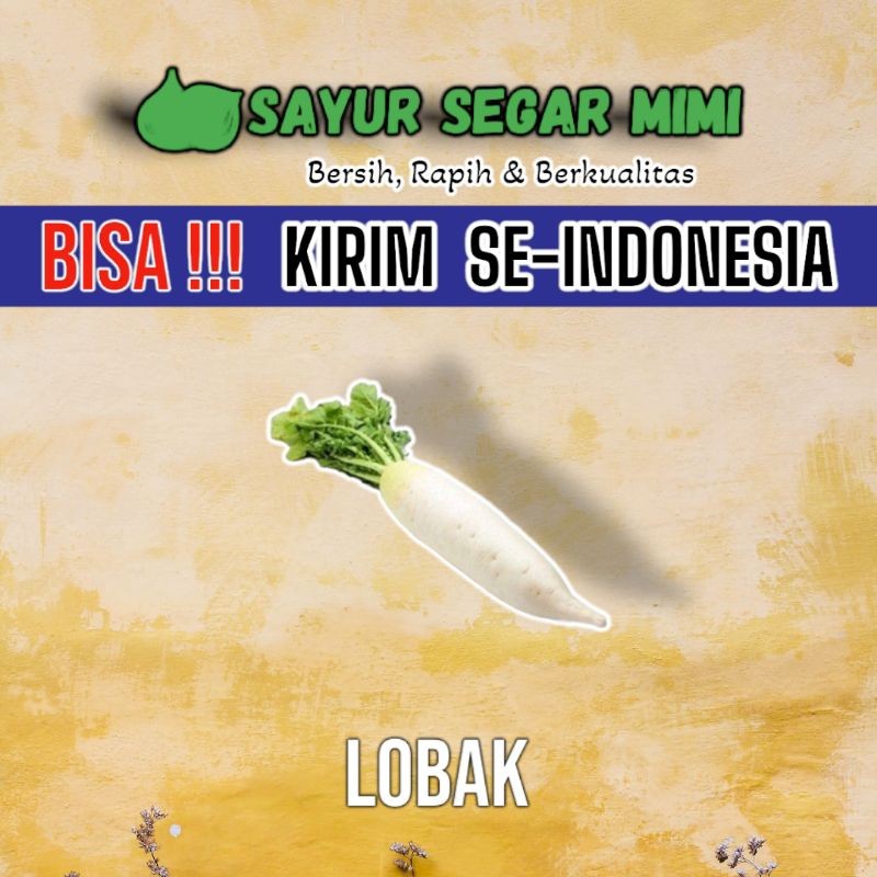 

Lobak (200Gram-300Gram) - Sayur Palembang