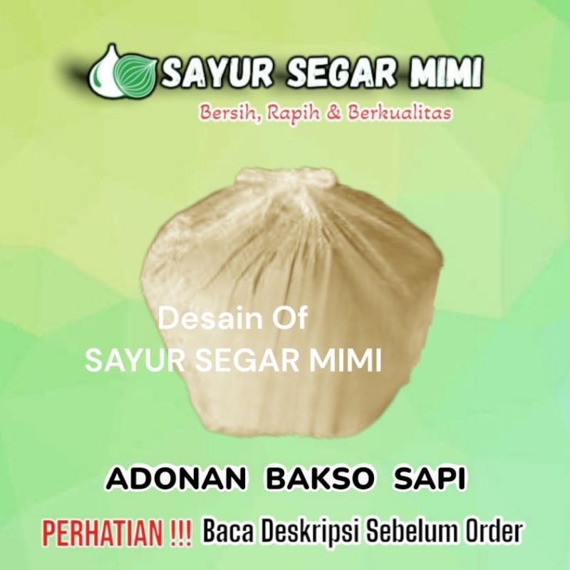 

Adonan Bakso 2Kg siap cetak Baso Ayam, Sapi, Ikan - Sayur Palembang