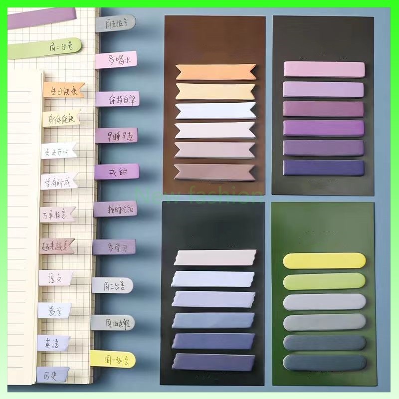 

120 lembar catatan tempel indeks Morandi/catatan notepad indeks/stiker indeks siswa catatan kantor