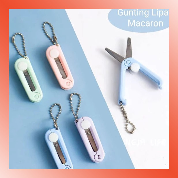 

LAMMORO > SC73 Gunting Lipat MINI MACARON Pemotong Alat Potong Kertas Warna Tulis Lucu Sekolah Kantor Travel 36B0