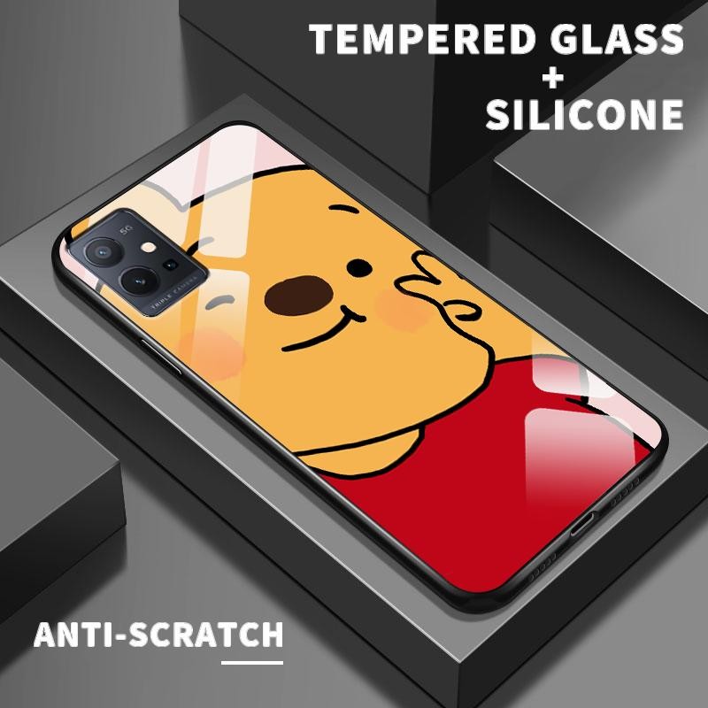 Kaca Glass Case forFor Vivo T1 5G T1x 4G T2 4G T3 U10 U3x U20 U3 X50 Lite Z1 Z1i Z1 Lite Z1x Z3x Z5i