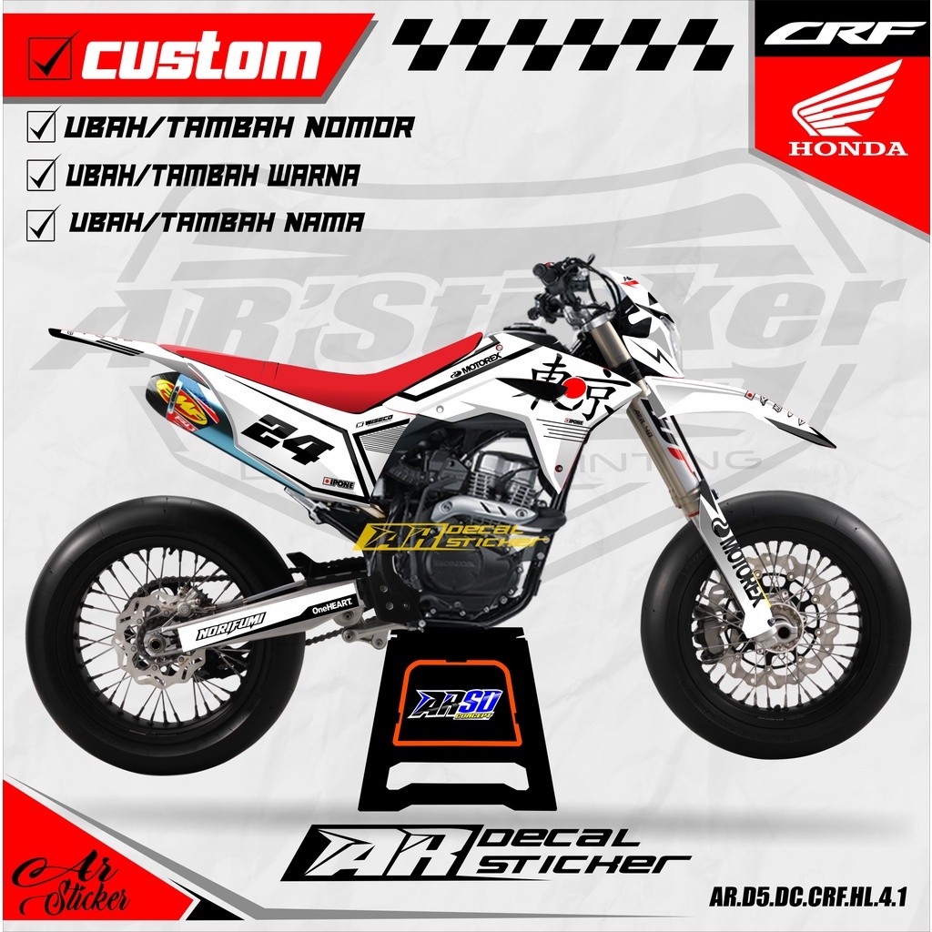 DECAL CRF 150 L FULL BODY HOLOGRAM - STIKER DEKAL VARIASI HONDA CRF 150L