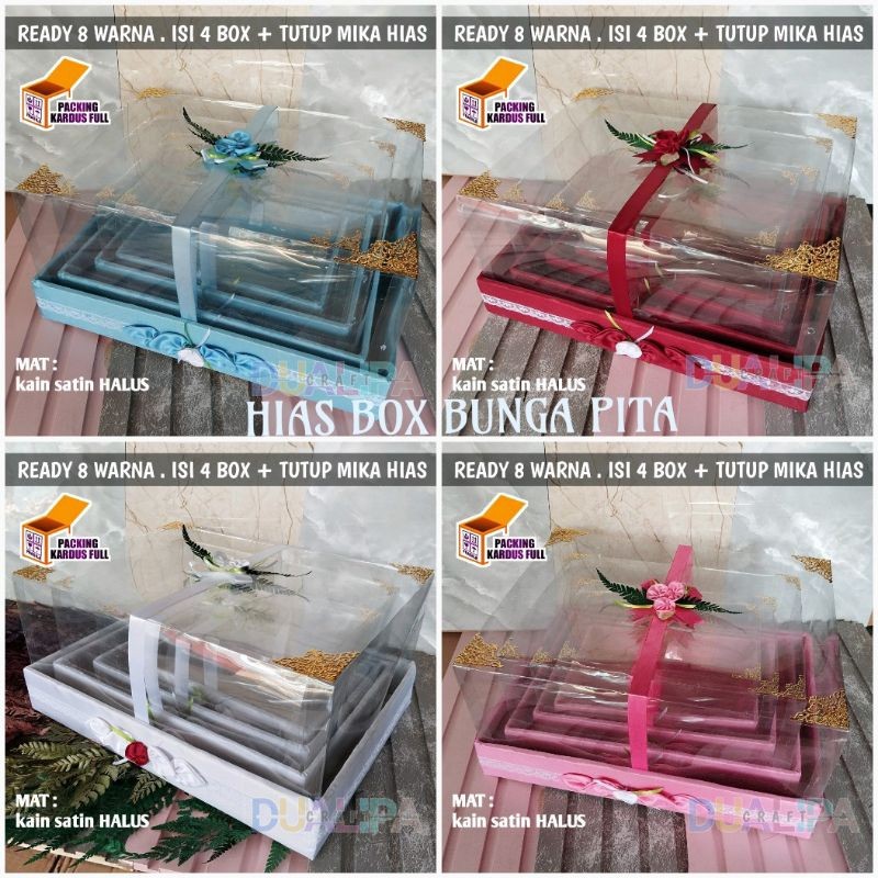 

Box Mahar Seserahan Pernikahan Lamaran Bawaan Pengantin Isi 4 Kotak Hantaran BEST SELLER