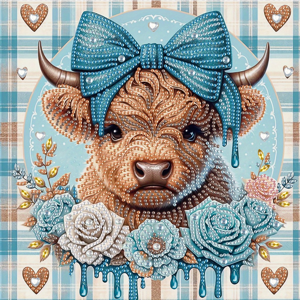 

DIY Cute cow 5D Special Shape Diamond Art Kits for Beginners,Diamond Art Painting Kits for Home Wall Decoration Gift