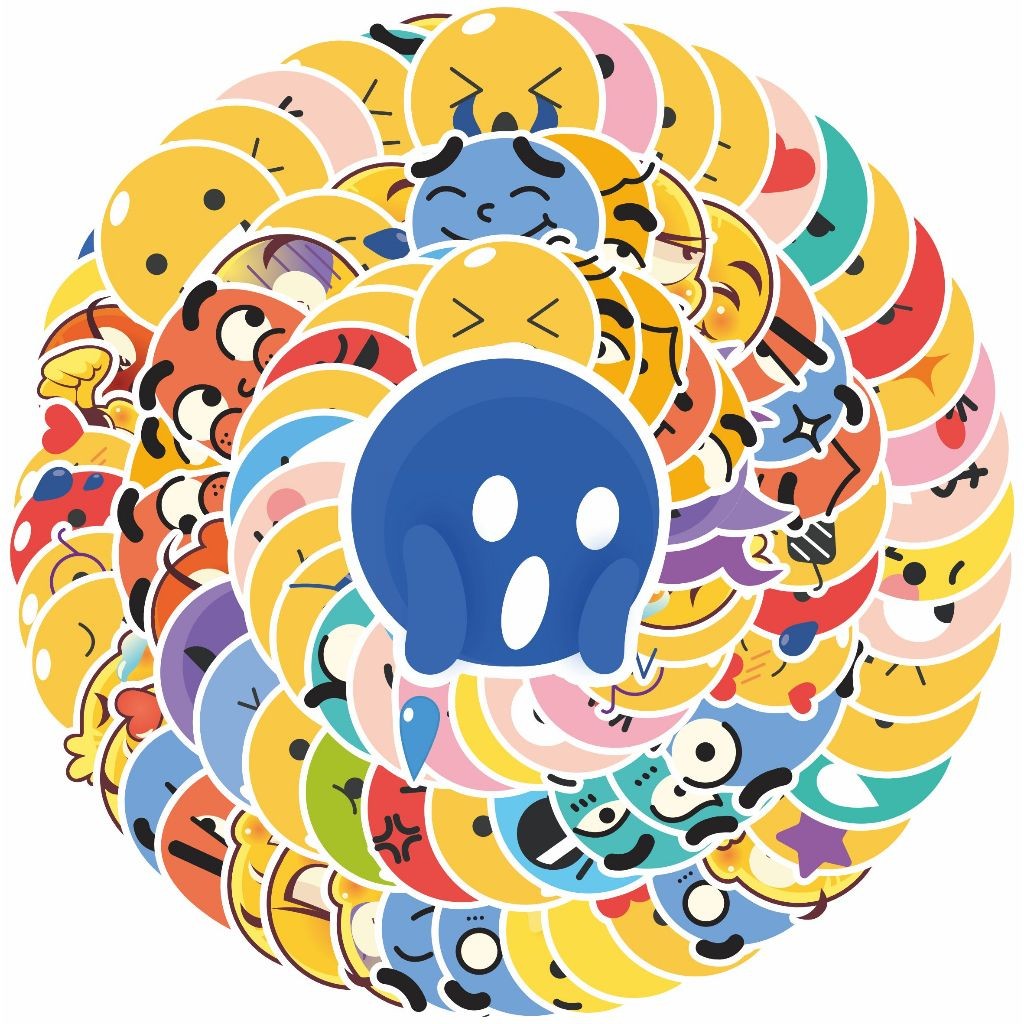 

COD 50 Pcs Stiker Pack Kartun Emoticon Lucu Colorfull Keren Anti Air Untuk Dekorasi Notebook Sepeda Skateboard Handphone DIY