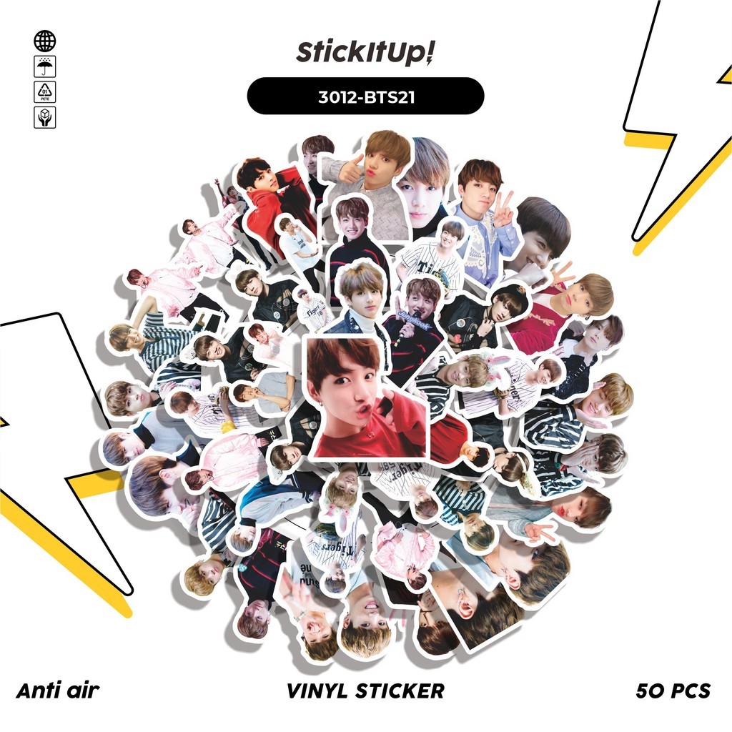

COD✨ 50 Pcs Stiker JUNGKOOK SERIES 08 Lucu Anti Air Untuk Dekorasi Notebook Sepeda Skateboard Handphone DIY