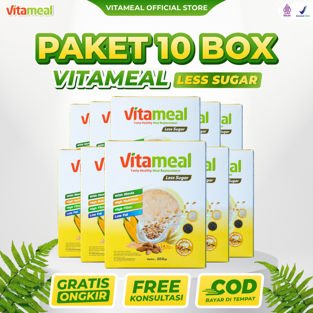 

Promo - Vitameal Les Sugar - Sereal paket 10 box 200 gram Diskon Harian