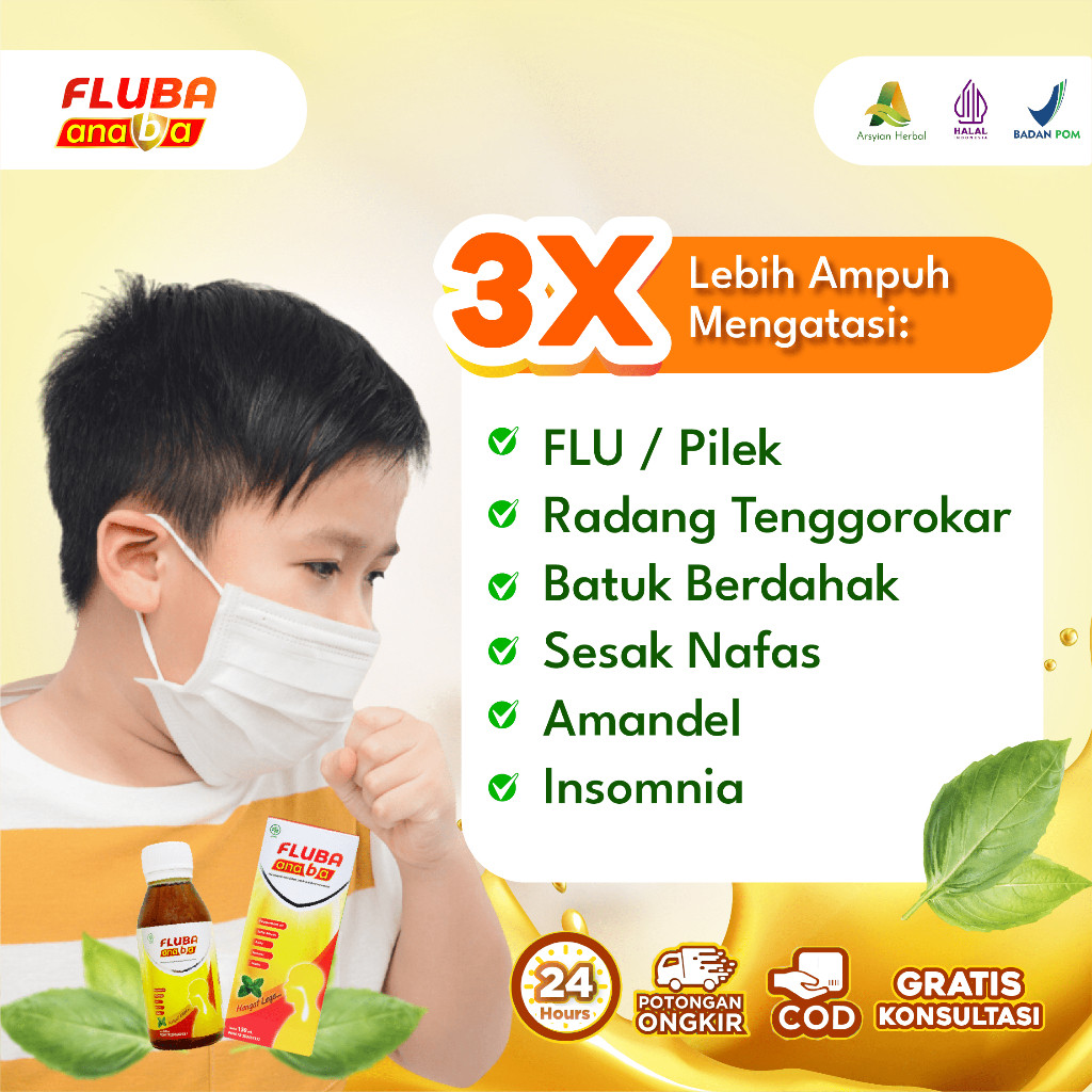 

Fluba Anaba Original 100% - Meredakan Flu & Batuk, Sakit Tenggorokan & Sembuhkan Insomnia