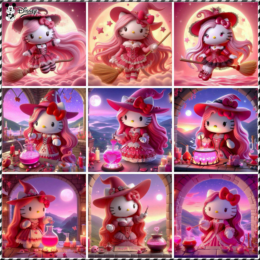 

Disney Drawing By Numbers Hello Kitty Hobby Painting By Number Cartoon On Canvas Hanpainted Living Room Decor For Home