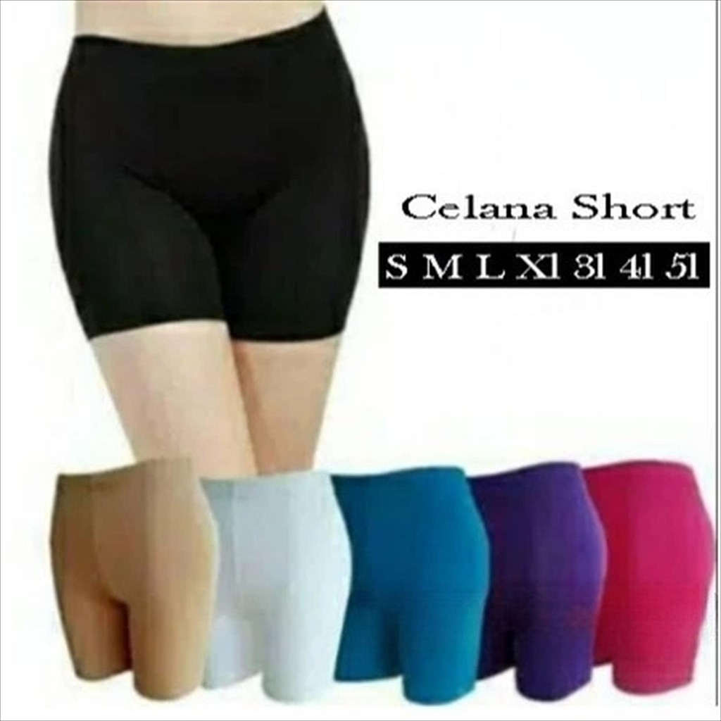 LS 1.397 - Celana Pendek Wanita Short Pants Spandex Stretch Leging Legging Pendek Dalaman Wanita