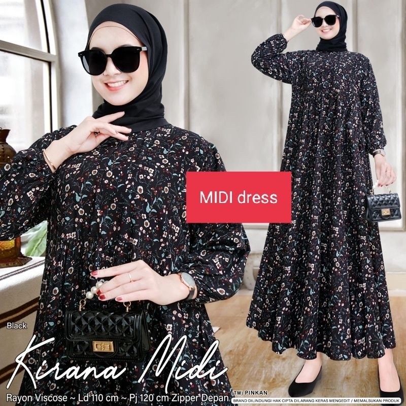 Kirana MIDI dress rayon premium