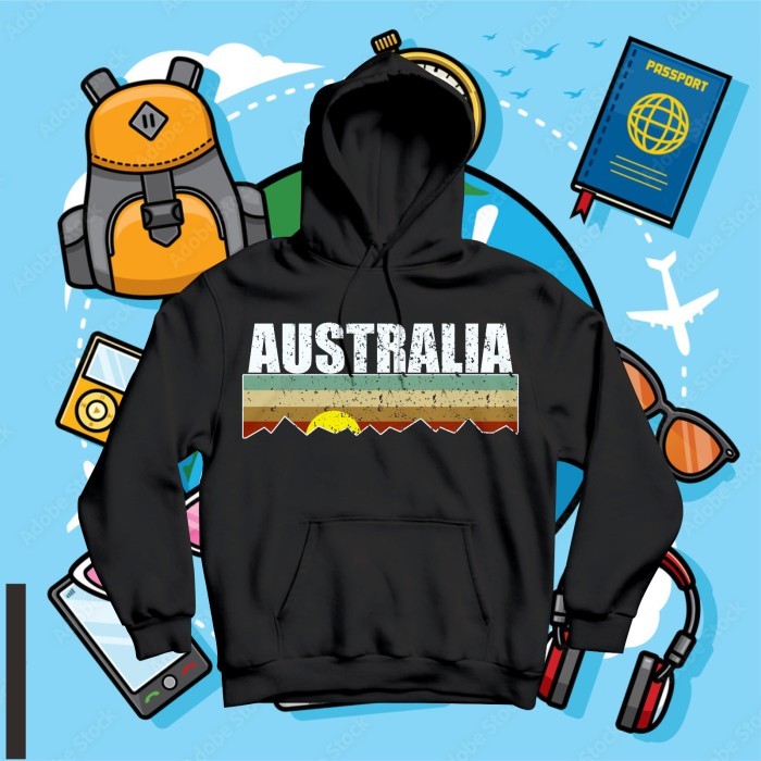 Jaket Hoodie Oleh-oleh Australia Banyak Model - Hoodie Souvenir Australia Batch 1 - Model 1, M