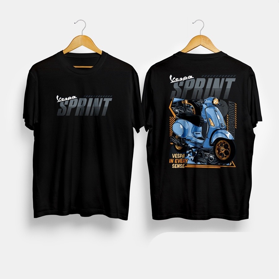 Kaos Baju Motor Vespa Sprint Matic Modification Kaos Otomotif