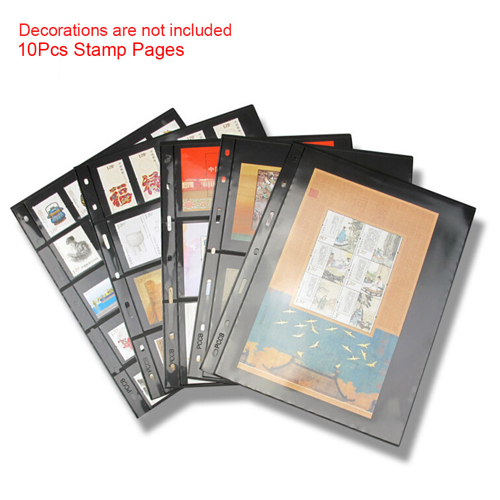 

Stamp Pages Blank Double Sided Loose Leaf Stamp Pages Standard Album Holders With Binder Holes Not Include Cover Stamp Collect