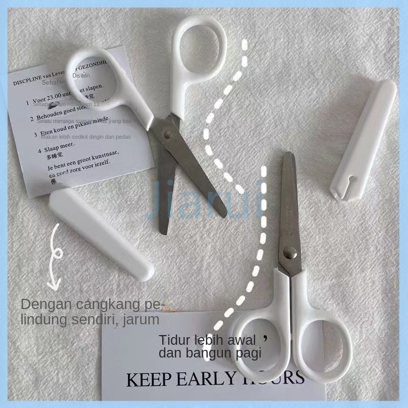 

Jiarui Putih Portabel Buatan Tangan Gunting Kecil/Gunting Kertas Mini Stainless Steel/Gunting Kertas Anak-anak