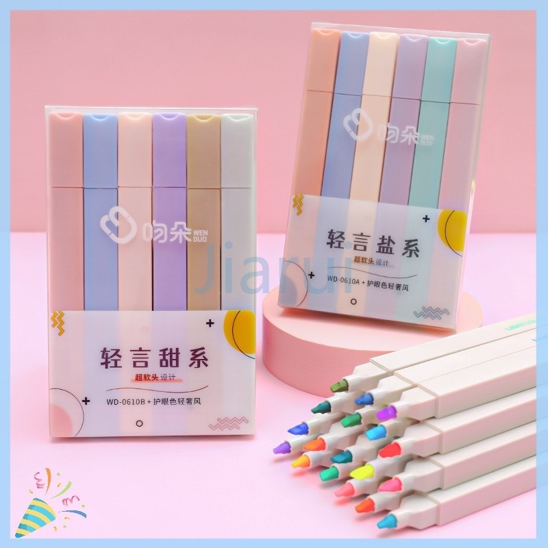 

Jiarui Stabilo /stabillo warna/stabilo isi 6 warna pastel