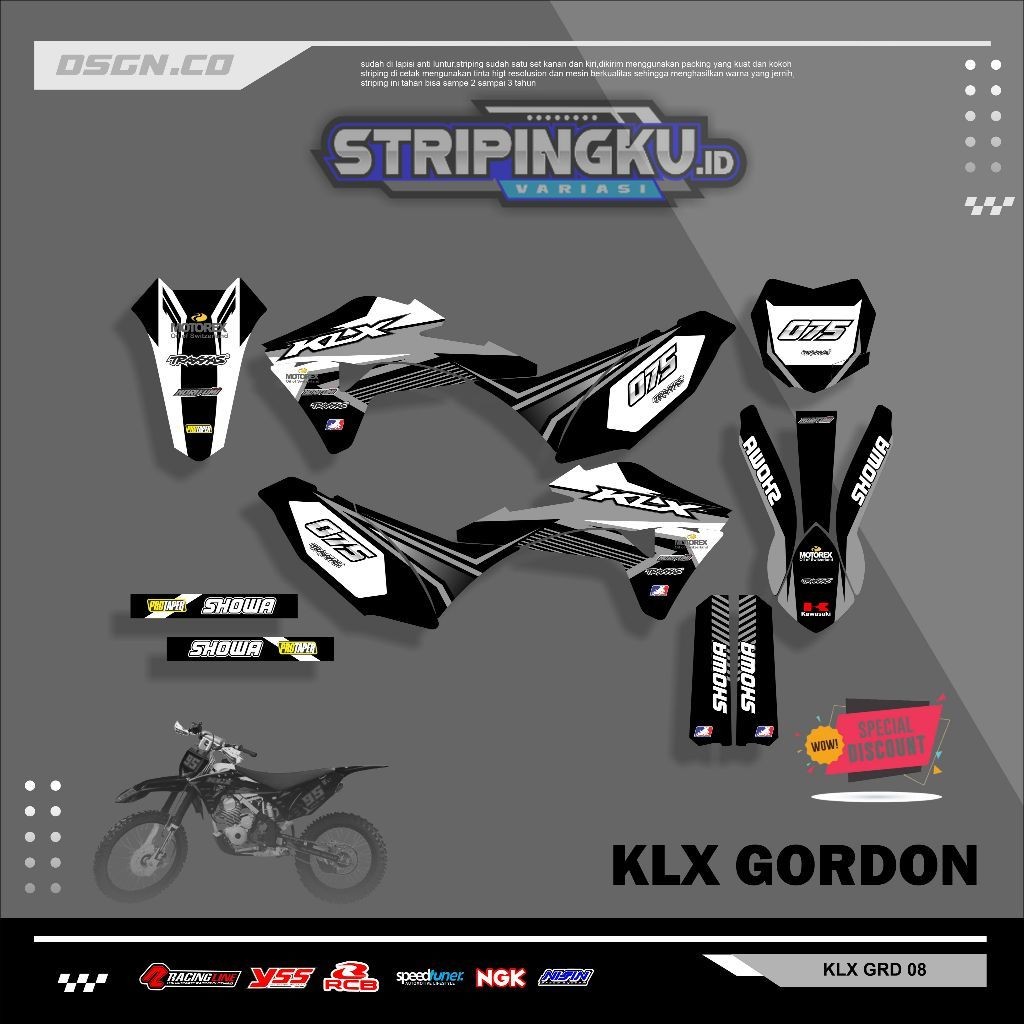 Striping Stiker Decal Klx Gordon Fullbody KLX GORDON 08