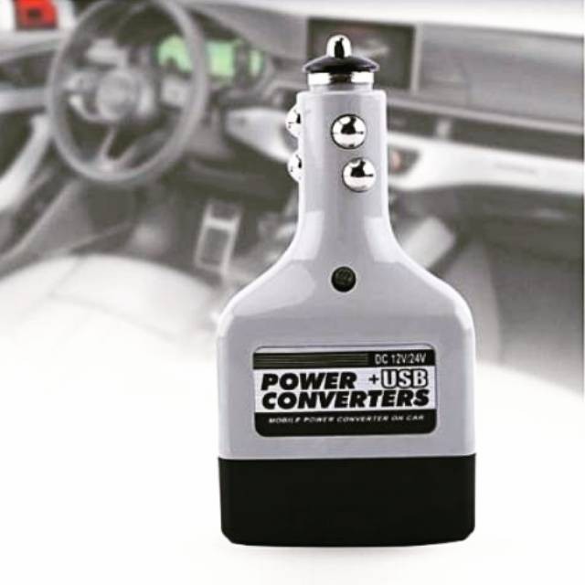 (COD)  Car Power converter Mobil Charger DC 12V/24V to AC 220V with