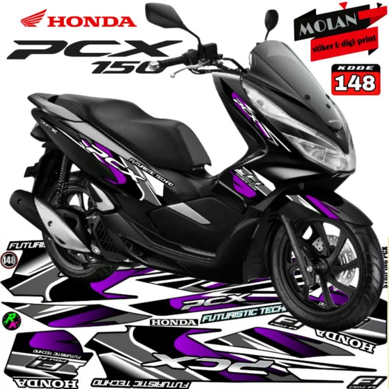 Decal Sticker Striping Variasi Honda PCX 150 2018-2021 - PCX Abs - PCX Lokal - Decal PCX - Striping 