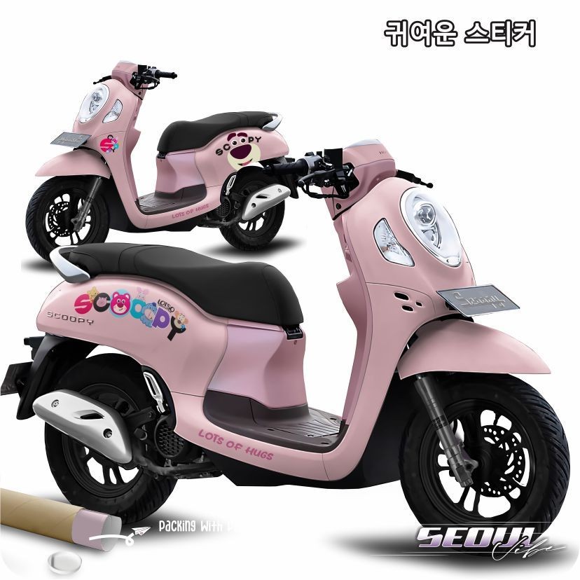 Decal stiker sticker Scoopy new kpop BTS / Bt21 2015 - 2021 - 2022 Full Body , seteriping striping s