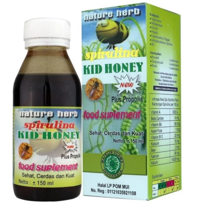 

MADU ANAK SPIRULINA KID HONEY PLUS PROPOLIS 150 Gr